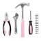 Fleming Supply Household Hand Tools, Pink Tool Set - 15 Piece, Set Includes - Hammer, Wrench, Screwdriver, Pliers 857981FWR - alternate 3